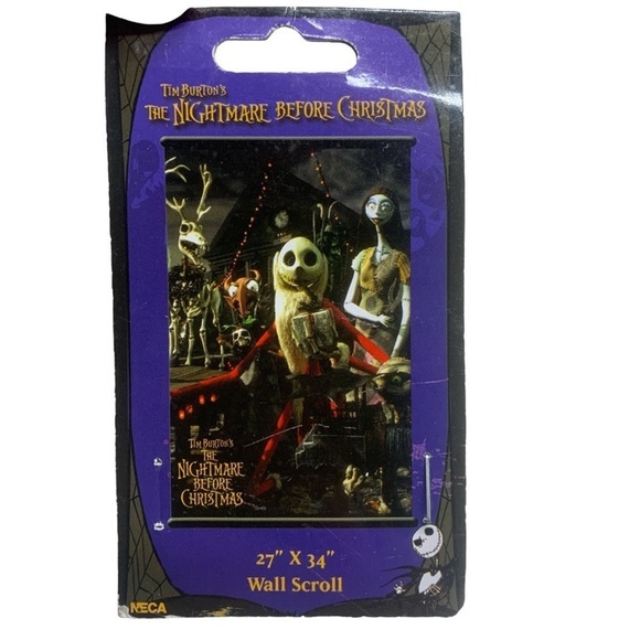 Tim Burton's the nightmare before christmas wall scroll 27"x34" Christmas banner - Picture 3 of 11